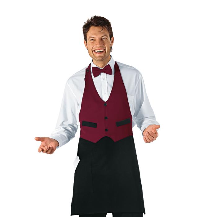 Grembiule unisex Garcon Nero + Bordeaux