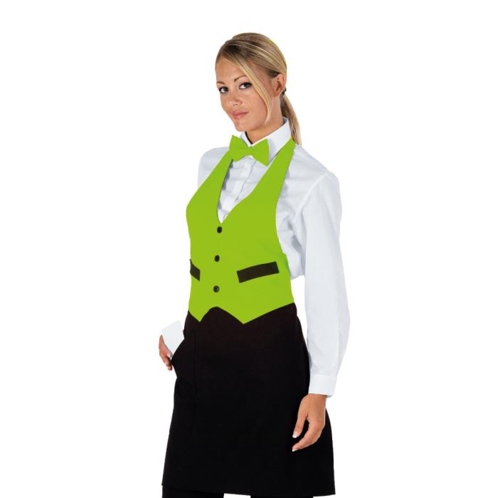 Grembiule unisex Garcon Nero + Verde Mela