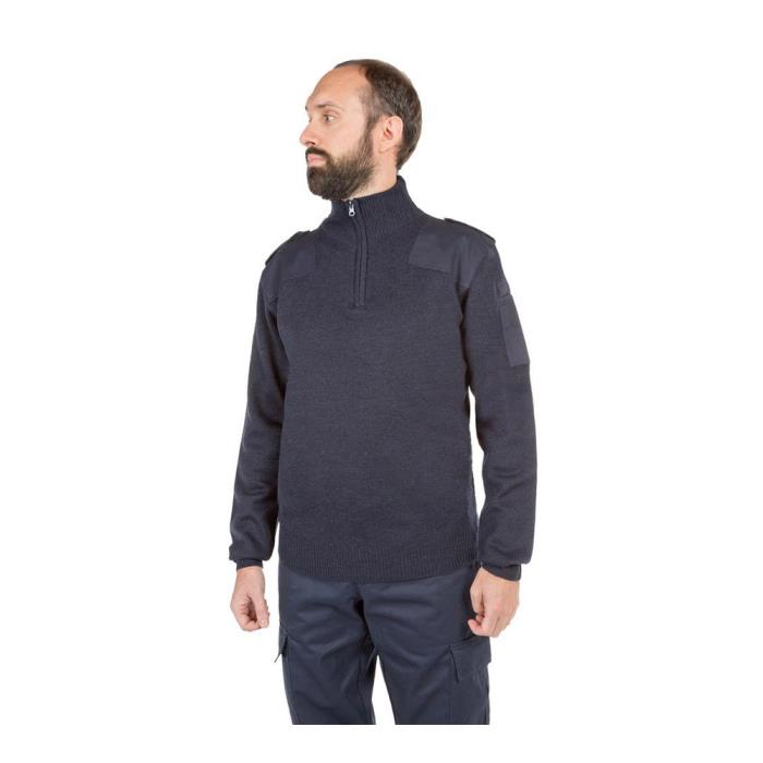 Maglione da Uomo Navy manica lunga modello Maglieria Vigilante Zip