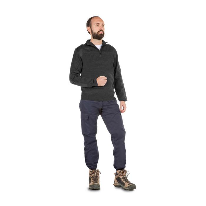 Maglione da Uomo Nero manica lunga modello Maglieria Vigilante Zip