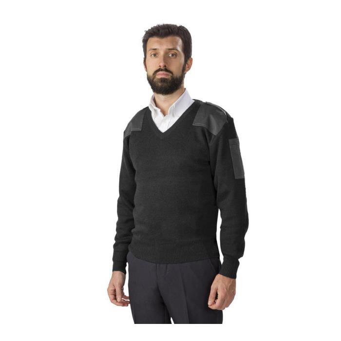 Maglione da Uomo Nero manica lunga modello Maglieria Vigilante