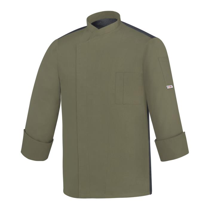 Giacca Cuoco Ottavio in Policotone Colore Olive Green Ego Chef