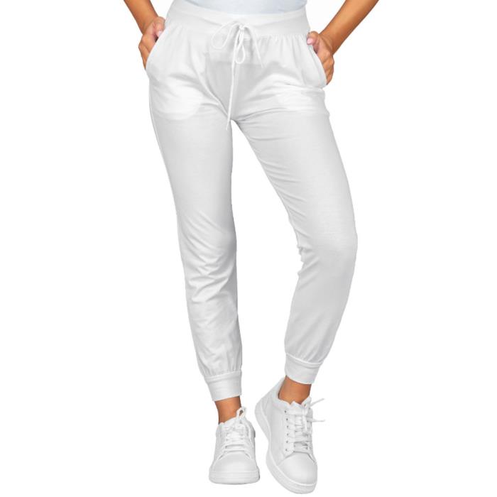 Pantaloni Olimpia Felpa Unisex Bianco