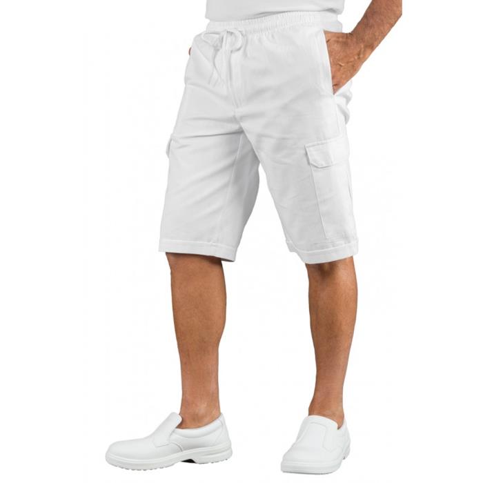 Pantacargo short Bianco - 100% Cotone