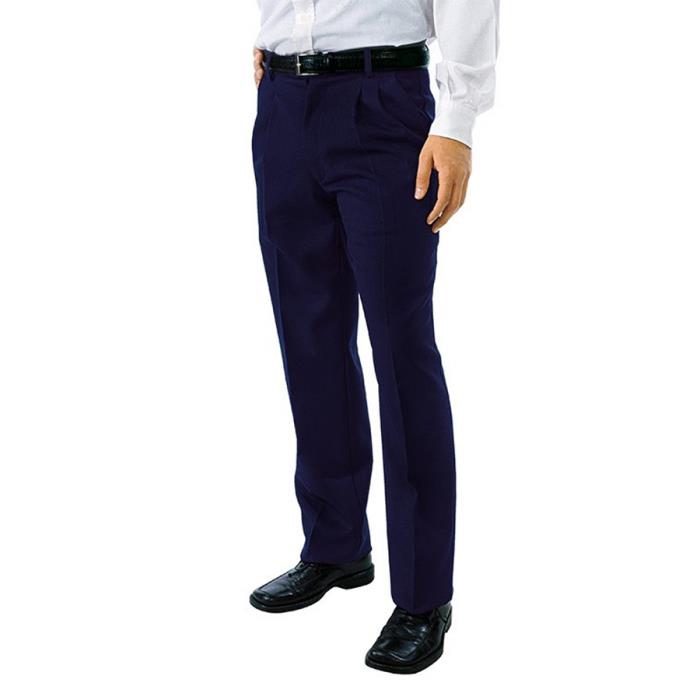 Pantalone Uomo 2 Pinces Lana Foderato Blu