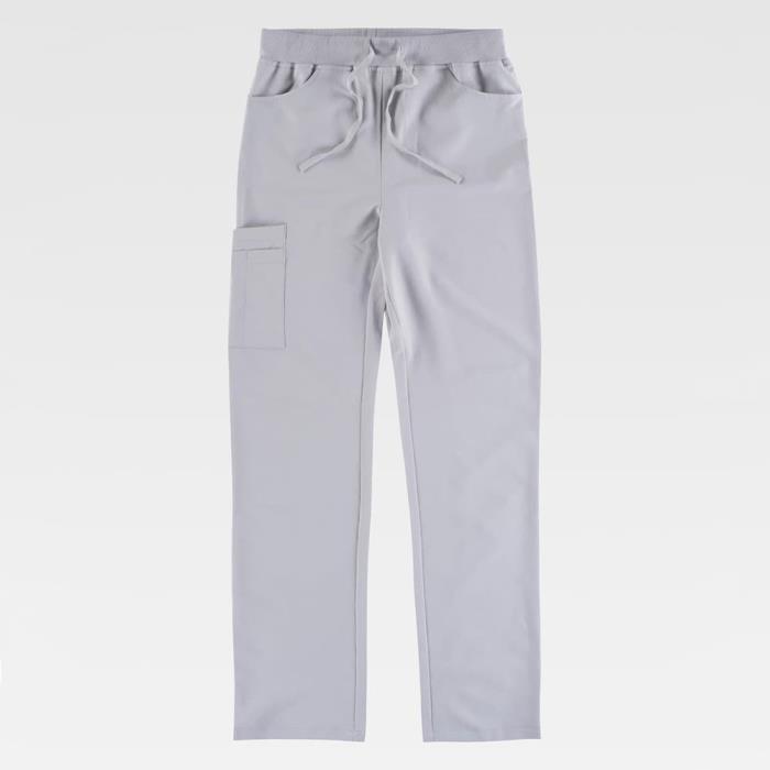 Pantalone con coulisse B6920 grigio chiaro
