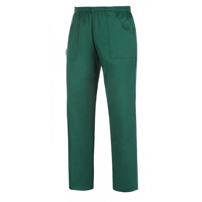 Pantalone Bottle Green con Coulisse in Vita e con Tasche a Toppa