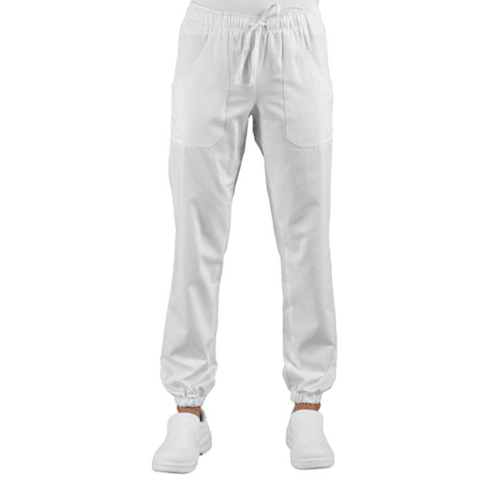 Pantalone sanitario Pantagiaffa Bohème con elastico Bianco