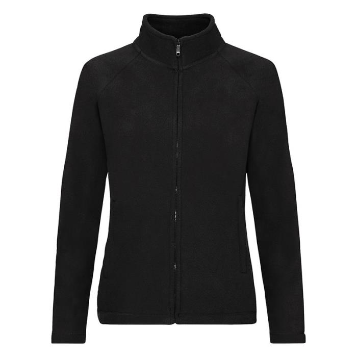 Pile zip lunga da donna Nero