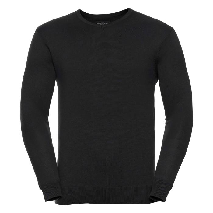 Pullover uomo con scollo V Nero