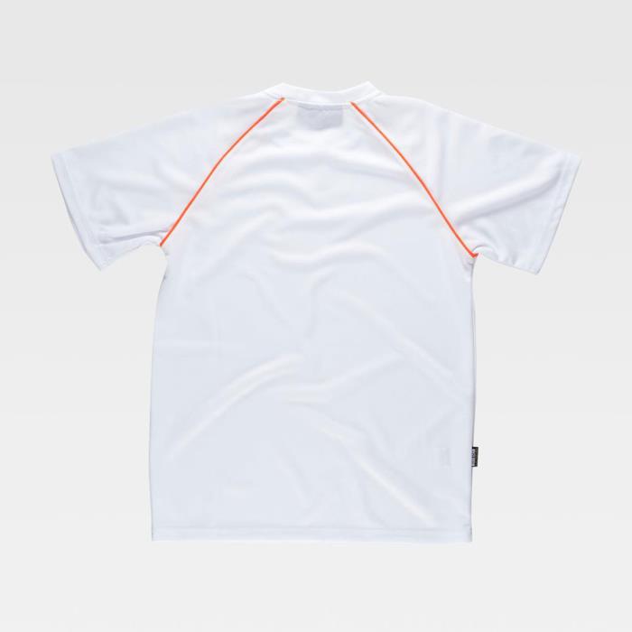 T-Shirt a manica corta S6640 Bianco/Arancione