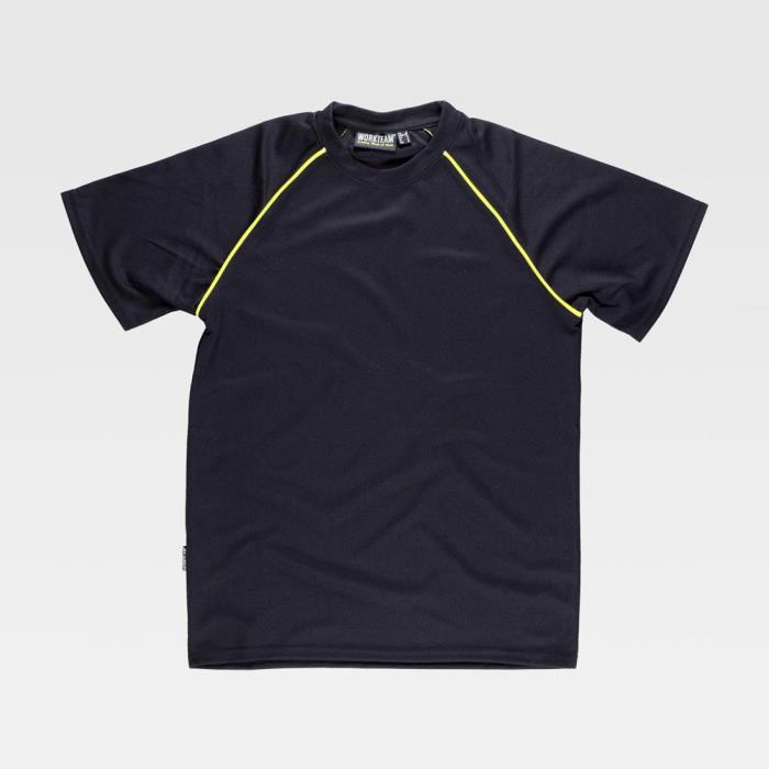 T-Shirt a manica corta S6640 Nero/Giallo