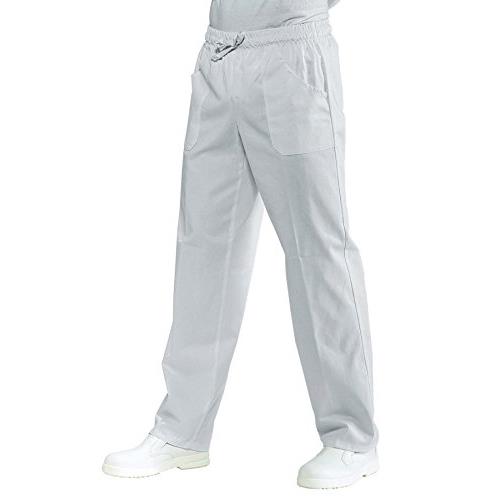 Pantalone Parrucchiere Unisex Con Elastico Bianco Microfibra