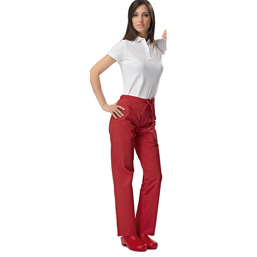 Pantalone sanitario unisex Achille Rosso corallo