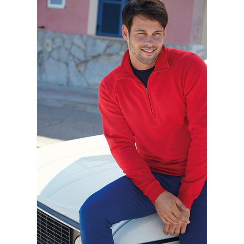 Felpa Fruit of the Loom con Zip Corta 