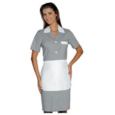Camice Donna Positano Con Grembiule Grigio/Bianco