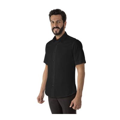 Camicia da Uomo Nero manica corta Elastic Edward MM