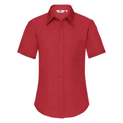 Camicia da donna maniche corte Rosso