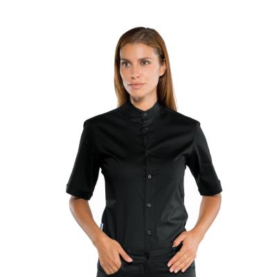 Camicia unisex Detroit Nero | Stretch | Manica Corta