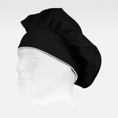 Cappello da cuoco con chiusura regolabile M603 Nero/Bianco
