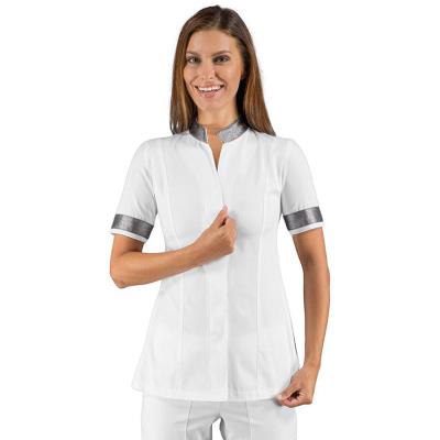 Casacca alimentare Hibiscus Bianco/Lurex Silver