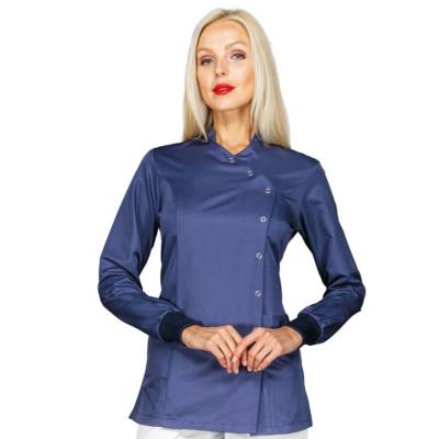 Casacca estetista Nizza Super Dry Blu - Polso in maglia