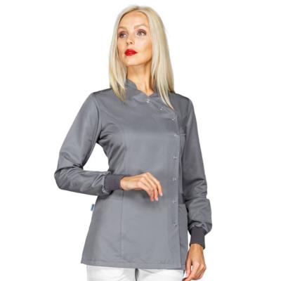 Casacca donna estetista Nizza Super Dry Grigio | Manica con polsino