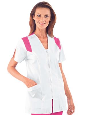 Casacca m/m - Modello Santorini Bianco + Fuxia