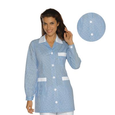 Casacca Marbella Riga Azzurra | 65% Poliestere 35% Cotone | Manica lunga