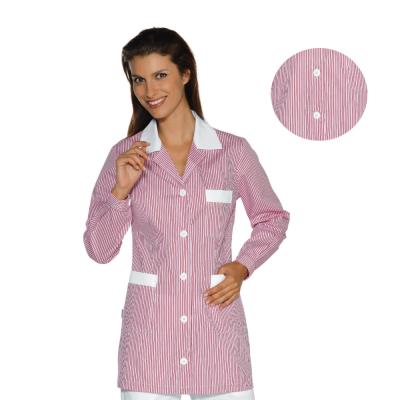 Casacca Marbella Riga Rosa | 65% Poliestere 35% Cotone | Manica lunga