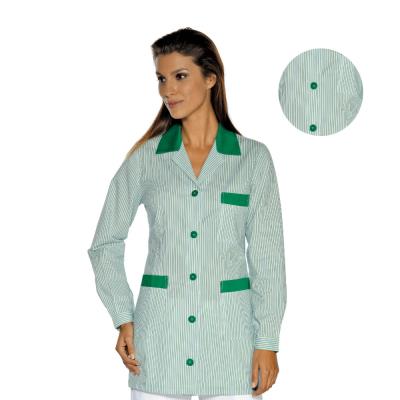 Casacca Marbella Riga Verde | 65% Poliestere 35% Cotone | Manica lunga