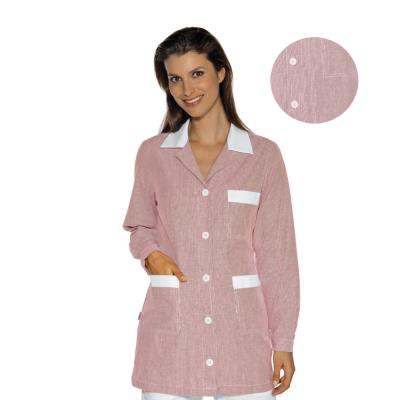 Casacca Marbella Rigatino Bordeaux | 100% Cotone | Manica lunga