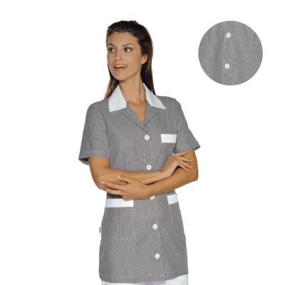 Casacca Marbella Rigatino Nero | 100% Cotone | Manica corta