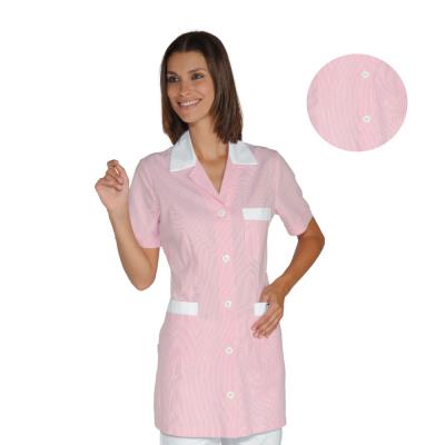 Casacca Marbella Rigatino Rosa | 100% Cotone | Manica corta