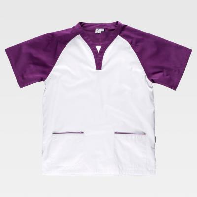 Casacca sanitaria unisex B9700 Bianco/Viola