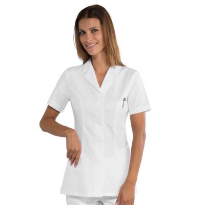 Casacca scolastica donna Coimbra Bianco - 100% cotone