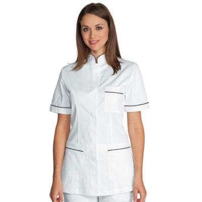 Casacca scolastica donna Panarea Bianco/Nero manica corta