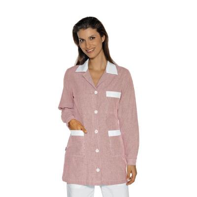 Casacca scolastica Marbella Rigata Bordeaux/Bianco - 100% Cotone | Manica lunga