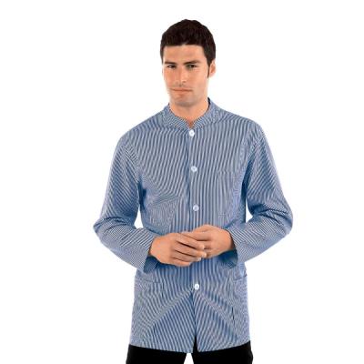 Coreana uomo 100% cotone riga bianco blu