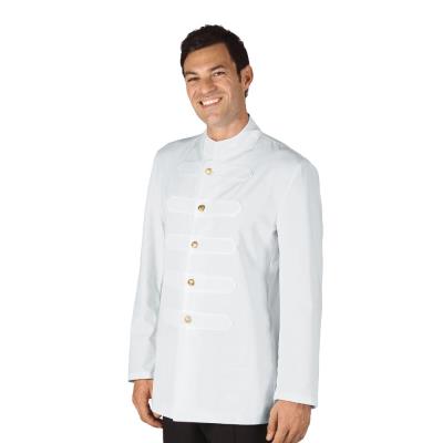 Coreana uomo con alamari in poliestere bianco