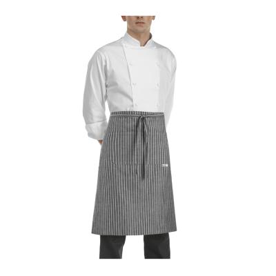 Falda vita con tascone Fantasia New Grey Stripe 70x70 cm Ego Chef