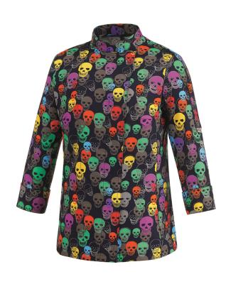 Giacca cuoco donna Color Skulls Woman Ego Chef, 100% cotone