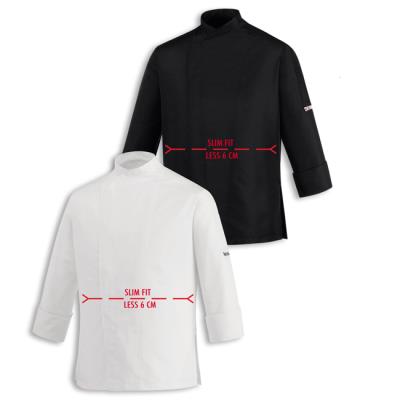 Giacca Cuoco Guy Slim Fit Ego Chef Microfibra 100%, White Guy e Black Guy