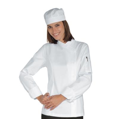 Giacca Cuoco Lady Snaps Bianco | Manica Lunga | 100% Cotone