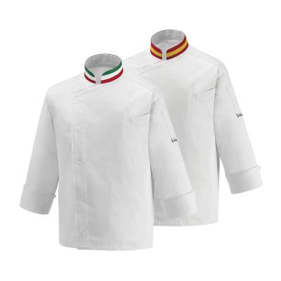 Giacca Cuoco Nations Ego Chef Cotton Rich collo Italia e collo White