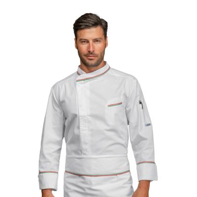 Giacca Cuoco unisex Bilbao Bianco+Italy | Manica Lunga