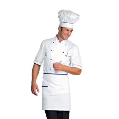 Giacca Cuoco Unisex - Modello Alicante Bianco + Blu Cina 