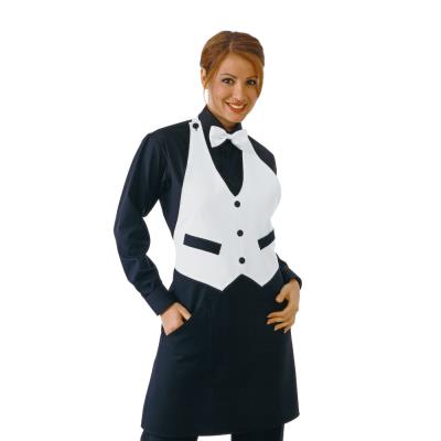 Grembiule unisex Garcon Nero + Bianco