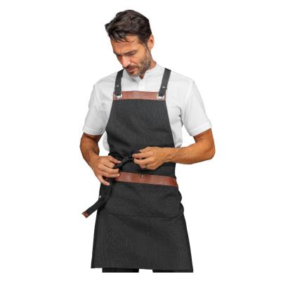 Grembiule unisex Milford nero cuoio