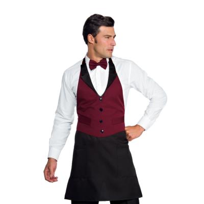 Grembiule unisex Victor Nero + Bordeaux